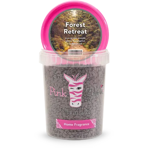 FOREST RETREAT Pink Zebra Wax Melt Sprinkles 3.75 oz BAG NEW! Non-toxic