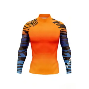 Surf top, swimming and diving T-shirt, tight-fitting men's long-sleeve sun protection swimsuit, UV-resistant surf suit, mountains| lakes| oceans| hiking trails| quick-drying tank top| compression UV-resistant shirt| men's surf sun protection shirt|