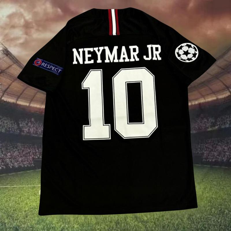 18-19 Away Black No. 10 Neymar Short Sleeve Breathable Football Jersey
