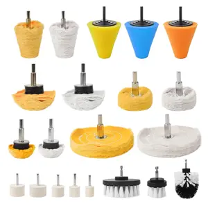Aluminum Wheel Polishing Kit for Drill Buffing Wheel for   Wheel Rim Manifold Polishing for Stainless Steel Chrome  Plastic Ceramic Glass Woods Machine  etc 21 count