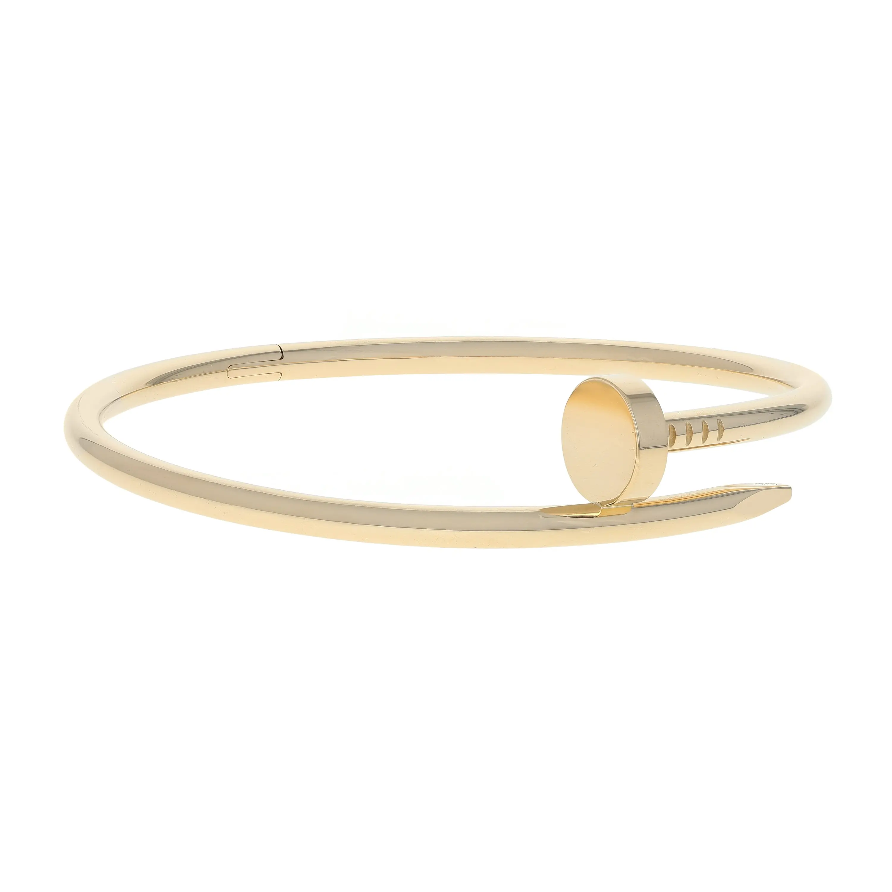 Pre-owned Cartier Juste Un Clou Bangle Bracelet Size 19