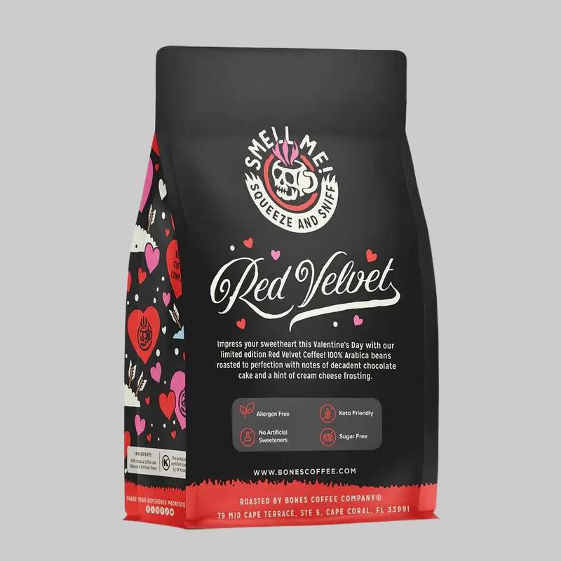 Smell Me Red Velvet 12oz Coffee - Limited Edition 100% Arabica Beans Roasted for Valentine's Day with Chocolate Cake & Cream Cheese Notes
