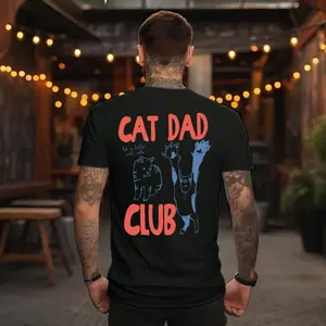 Cat Dad Shirt, Cat Dad Tee, Comfort Colors Cat Dad Club TShirt, Back Design Tee Funny Cat Shirt, Cat Lover, New Cat Dad Shirt, Pet Parent