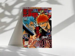 Bleach Grimmjow Jaegerjaquez Ichigo Kurosaki Anime Poster Print, Manga Art, Anime Wall Decor, Anime Room Artwork, Anime Gift, Manga Fan Gift