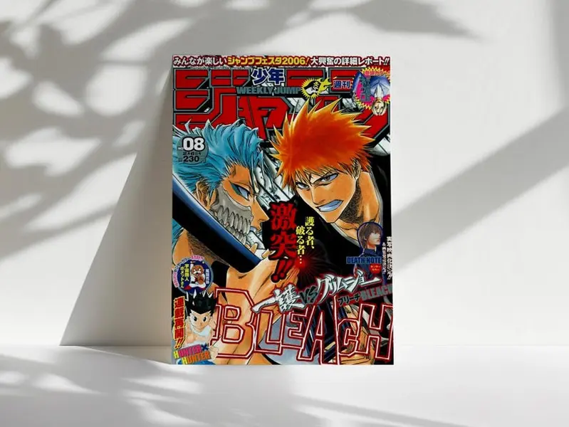 Bleach Grimmjow Jaegerjaquez Ichigo Kurosaki Anime Poster Print, Manga Art, Anime Wall Decor, Anime Room Artwork, Anime Gift, Manga Fan Gift