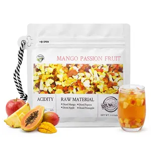 Mango Passion Fruit & Herbal Tea - Pure Natural Loose Leaf Tropical Fruit Tea with Diced Mango & Papaya for Summer, Low Acidity Anytime Brew, 5.3 Oz (150g) | iTREE · Vital-Tea