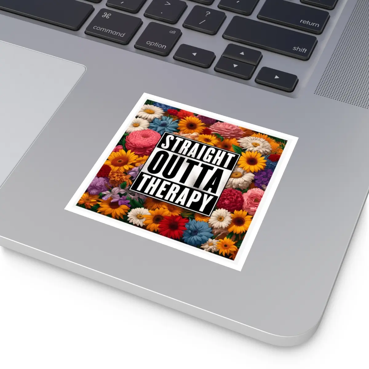 Straight Outta Therapy Square Vinyl Stickers Decor Decorative