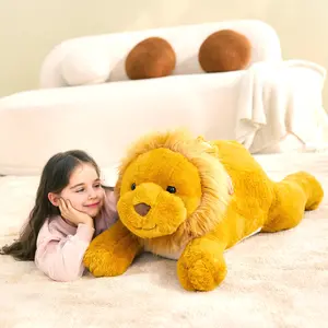 IKASA Large Lion Stuffed Animal Plush Toy,30" Giant Lion Cute Jumbo Soft Toys,Huge Big Size Plushy Fluffy Fat Oversized Plushie,Gifts for Kids Girls