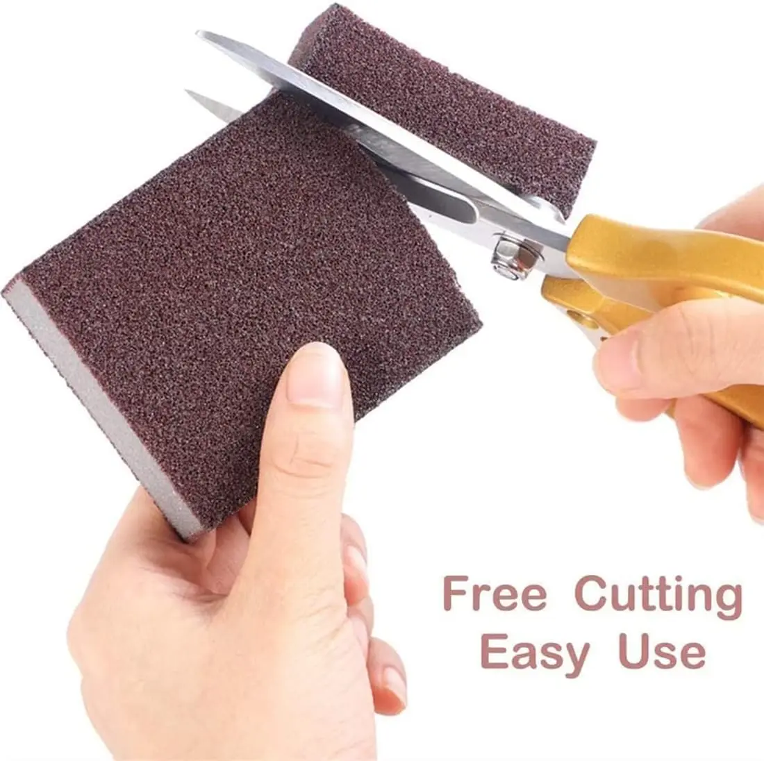 Struggle with stubborn burnt black pot stains? Diamond Sand Sponge Scrubber removes rust & grime easily, no steel wool needed!