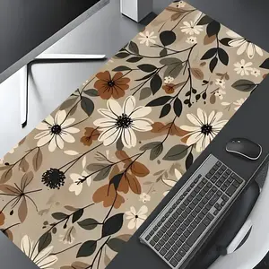 Vintage Daisy Design Pattern Mouse Pad, Rectangle Gaming Mouse Pad, Non-slip Rubber Pad, Desk Decorations for Home Office, Cute Desk Accessories