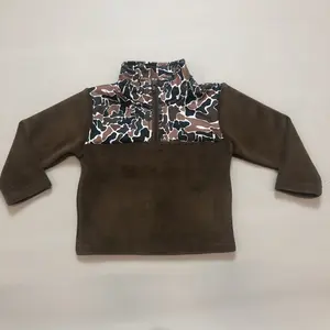 Boy Leopard Pollover Winter Jacket Thick Velvet Shirt Ourdoors Clothes