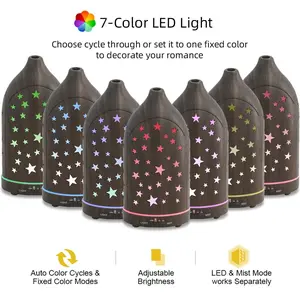 SRH 2 PCS 7 Color Changing LED Lights Ultra-Quiet Aromatherapy Diffuser with Silent Mist for Essential Oils for Home Spa Relaxation Bedroom Facial Humidifier machine decor 7-color gift salt lamp Aroma Air Purifier Humidifier 50 off free shipping
