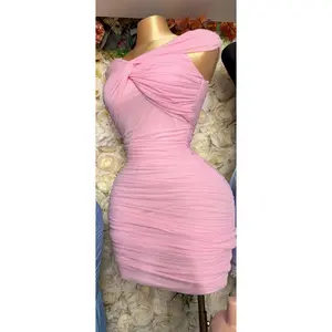 possy pink off the shoulder mini dress