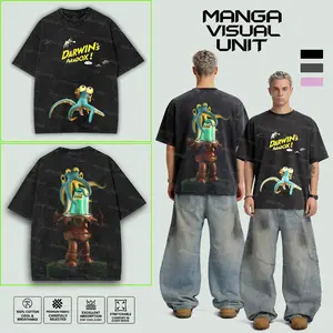 Darwin's Paradox game Washed T-Shirt, Puzzle Games, Vintage trendy t-shirts, Streetwear Tops Black Fabric Menswear