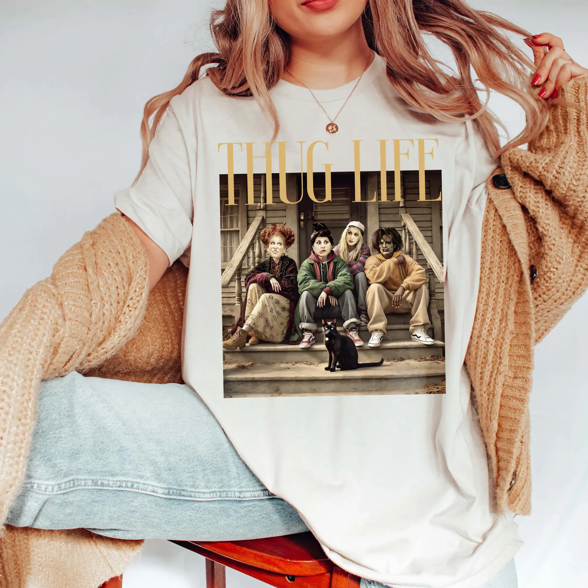 Thug Life H0cus P0cus Halloween Vintage T-Shirt, Sweatshirt, Hoddie