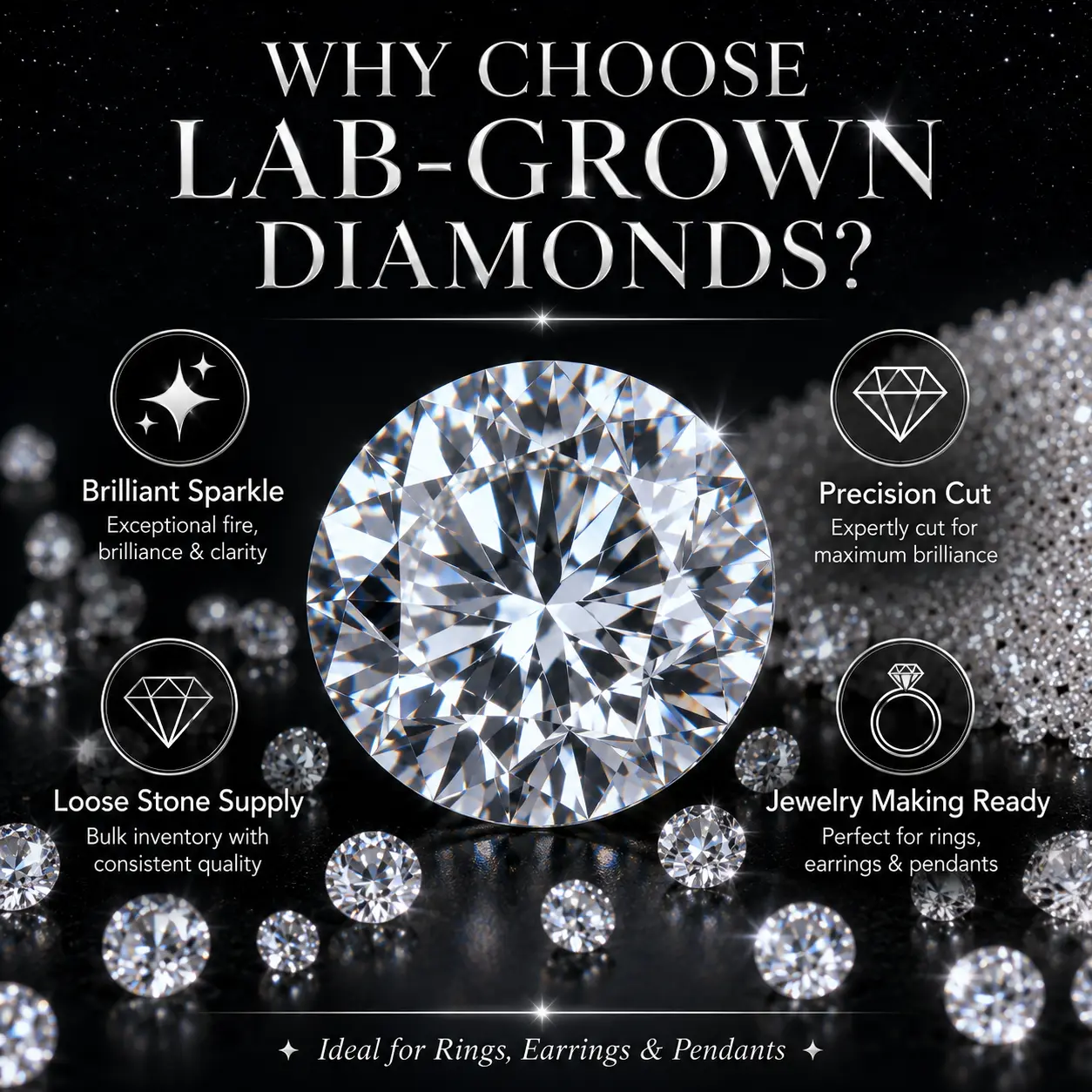 IGI Certified 1.0Carat Round Shape Lab Diamond
