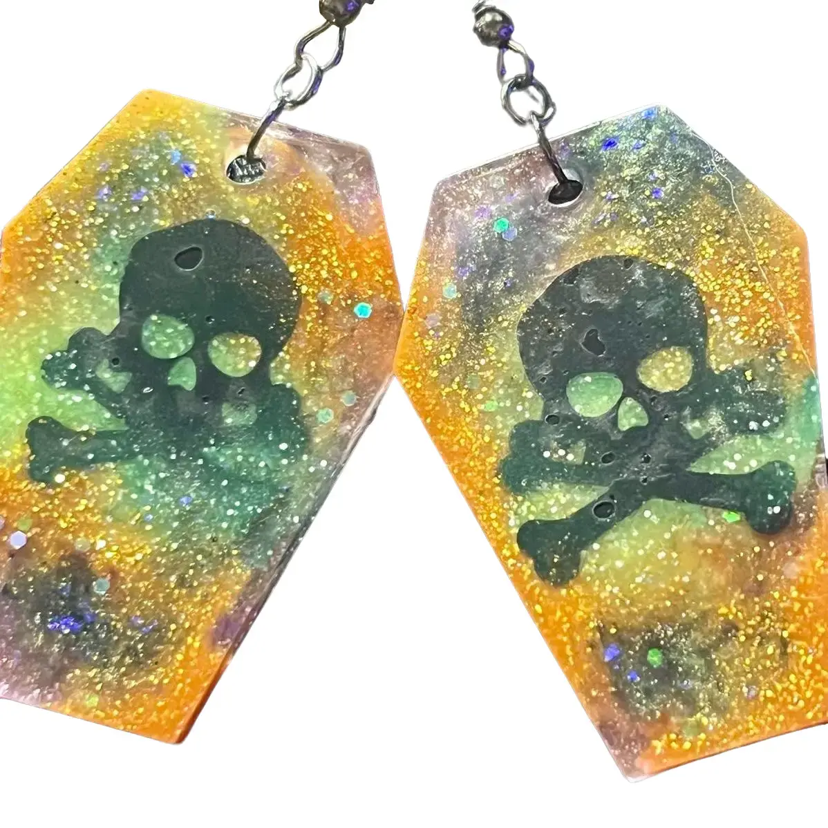 Pirates Coffin Dangle Earrings