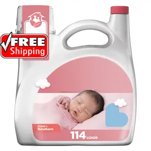 5341128069 Df Liquid Laundry Detergent for Newborns, Sensitive Skin, Hypoallergenic, 114 Loads, 150 fl oz