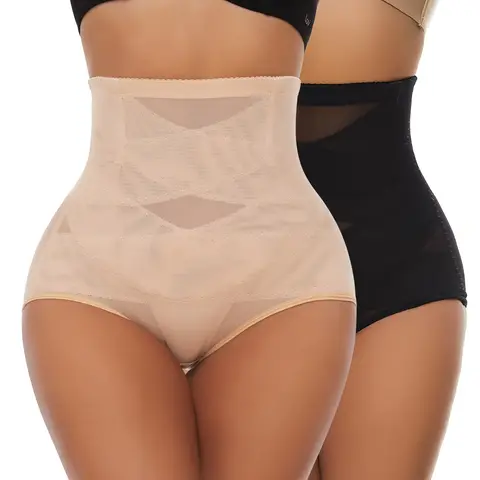 Women's High Waist Breathable Waist Trainer Shapewear Panty,  Tummy Control Butt Lifting Shaper Knickers, Ladies Shapewear Bottoms For Daily Wear, Nylon Spandex Farbic Womenswear