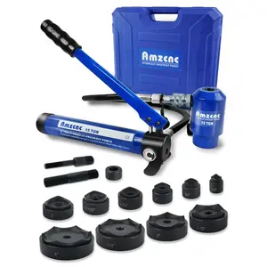 AMZCNC Hydraulic Knockout Punch Electrical Conduit Hole Cutter Set KO Tool Kit 1/2 to 4 inch (15T(1/2"-4"))