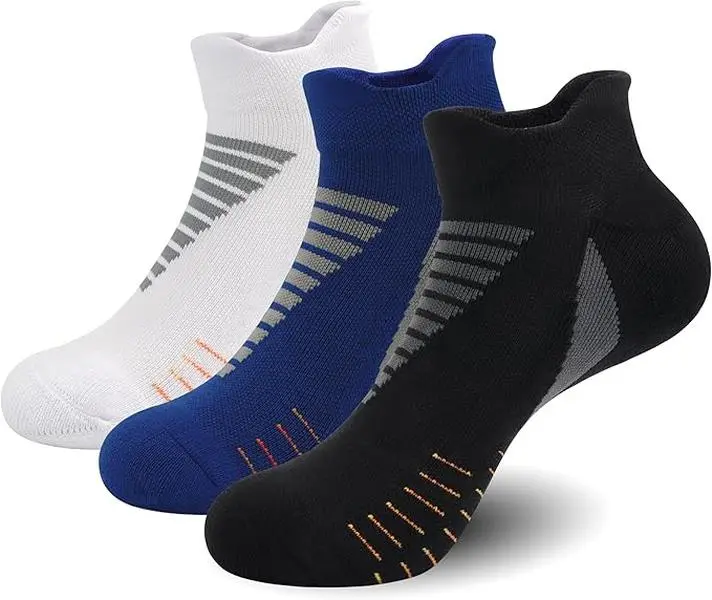 SERISIMPLE Low Cut Performance Cotton Viscose Bamboo Socks Athletic Cushion Compression Wicking Running Men Women 3 Pairs (X-Large,Assorted-5 pairs)