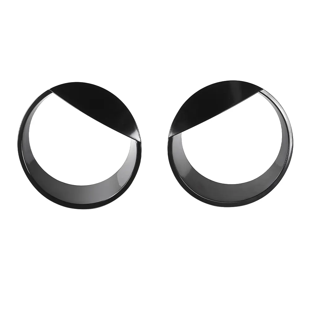 Carbon Fiber Angry Eyes Headlight Cover Bezels Trim 2-Item/Set, UV Resistant Adhesive Front Headlight Insert, Easy DIY Install, Compatible with 2018-2023 Jeep Wrangler JL Car Exterior Decoration Accessory (As Shown)