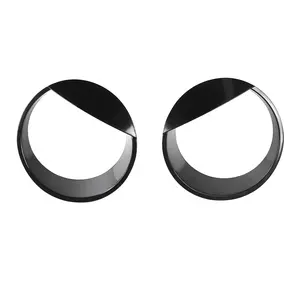 For 2018-2023 Jeep Wrangler JL Premium Edition Front Headlight Insert Angry Eyes Bezels Trim（Premium Edition） carbon fiber