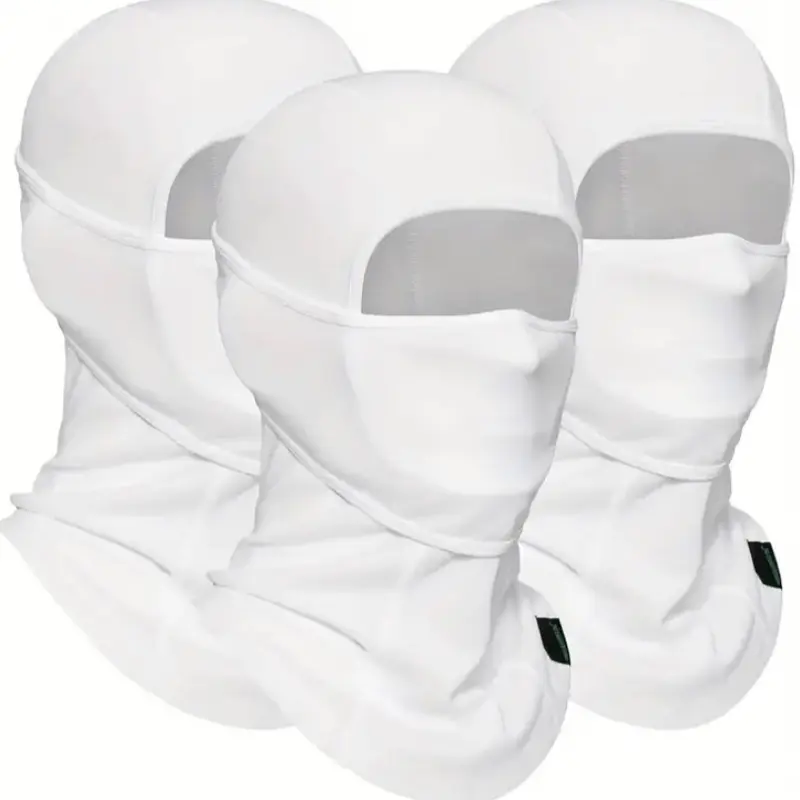 White Shiesty Mask. Unisex Breathable Balaclava Ski Masks - Full Face Coverage, Windproof & UV Protection for Skiing and Outdoor Sports, Gray, Helmet-Friendly Design, Smooth Fabric, All-Season Use, Ski Gear