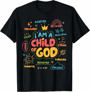 I am a Child of God Christian Retro Jesus Faith Design Gifts T-Shirt