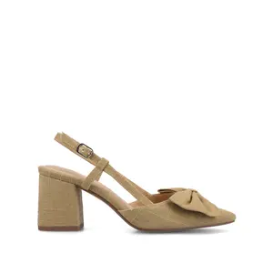 TAILYNN SLINGBACK BLOCK HEELS IN STATEMENT - Wheat