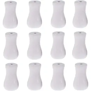 Cutelec 12pcs White Wood Tassel for Window Blinds White Cord Knobs Wooden Hanging Ball Pulls for Curtain Craft