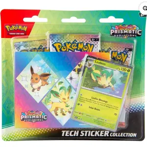 Pokemon Trading Cards SV 8.5 Prismatic Evolutions Tech Sticker Collection  (ORDERS CHARACTERS VARY)