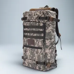 50L Tactical Backpack Military Waterproof, 1000D Nylon Anti-Tear Hiking Camping Rucksack with Molle System, Hydration Compatible, Laptop Compartment, Detachable Top Bag for Outdoor Travel & Edc