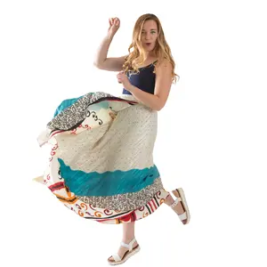 The Original Sari Wrap Skirt - Reversible Adjustable Womenswear, Comfortable and Elegant Design, Perfect for Any Occasion