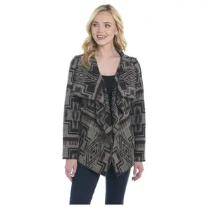 CR153 Cripple Creek Women's Navajo Open Front Blanket Wrap Jacket