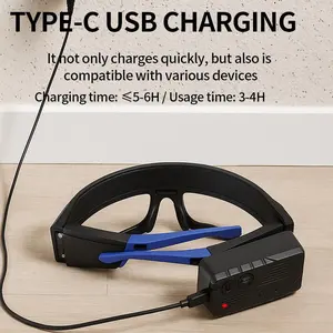 New multifunctional glasses light with Type-C charging, warning headlamp, compact and portable, touch-sensitive headlamp