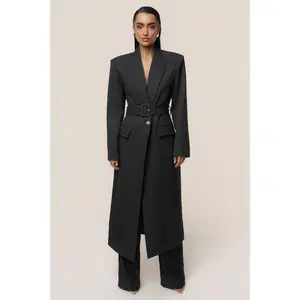 Black Longline Tailored Coat