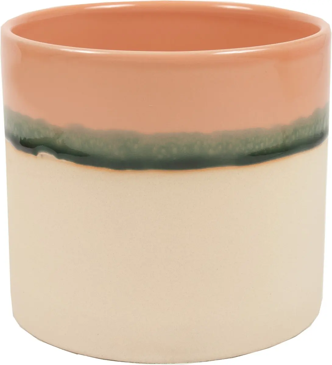 MDR Trading Inc. AI-CE10MTPQ01 Metro Pink Reactive Glaze Ceramic Planter