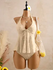 Women's Fashion Tankini Swimsuit, Stylish Two-Piece Swimwear, Comfortable Beachwear, Perfect for Pool Parties and Vacations, Tankini Set Swimsuit