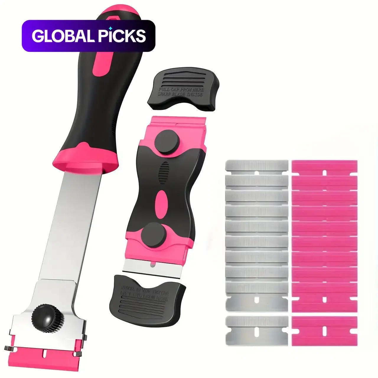 Multifunctional Scraper Tool with 20 Blades, Glass Scraper, Kitchen and Household Cleaning Tool #GLOBAL PICKS