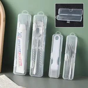 Clear Plastic Storage Box Pencil Pen Case Organizer Container Stationery Holder#