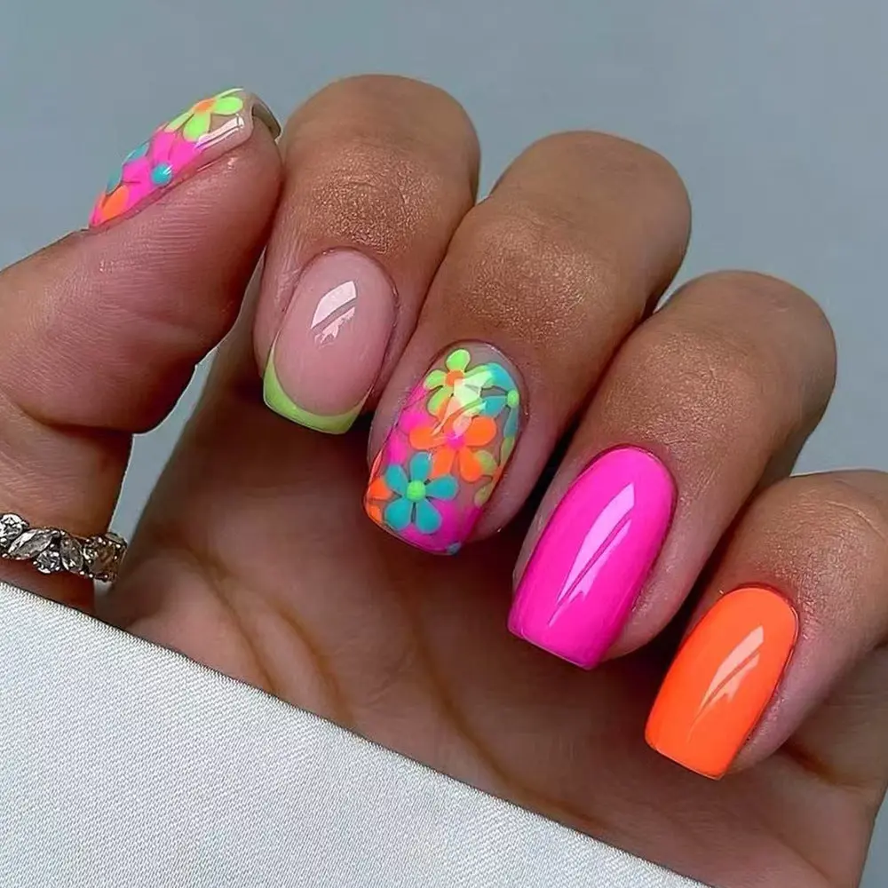 Curvlife short squoval french Fake Nails french pink glossy shiny for spring 2 Week Wear Damage Free Curvlife short squoval french Fake Nails french pink glossy shiny for spring 2 Week Wear Damage Free