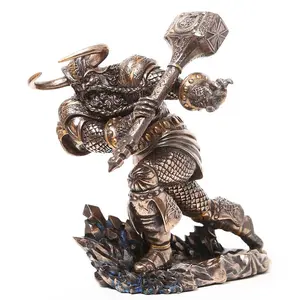 Thor Statue Norse God of Thunder 10 Resin Figure with Hammer Mjölnir for Rituals and Altar Decor