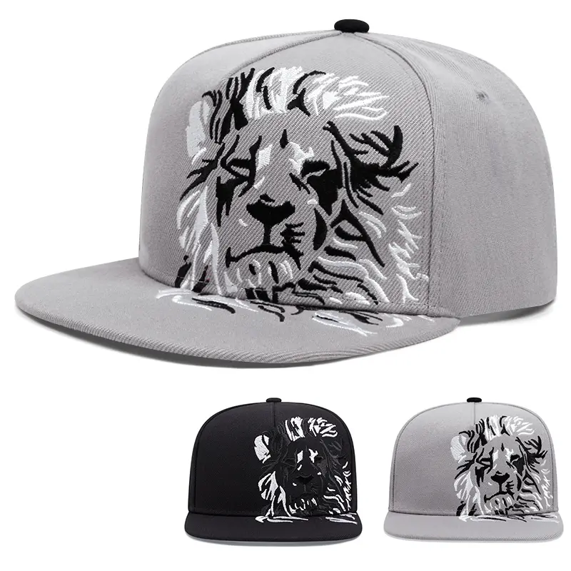 Unisex Classic Baseball Cap Lion Embroidered Design Durable Adjustable Size Reathable Soft Daily Wear Men And Women Hat Travel Fit Casual Outing Caps																