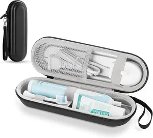 Toothbrush Travel Case for Oral B/Oral-B Pro 1000 1500 5000 7000 & Philips Sonicare Toothbrush, Hard Protective Storage Bag (Black)