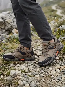 Men's All-Season Low-Top Hiking Sneakers - All-Terrain Traction, Breathable & Cushioned Sole, Lightweight Outdoor Sports & Casual Trekking Shoes