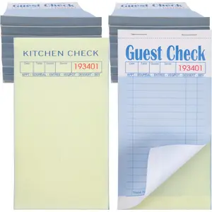 Guest Check Books 3.5" x 6.7", 1000 Duplicates Server Note Pads for Restaurants, Waitress Order Books with Copy Paper (20 Books)