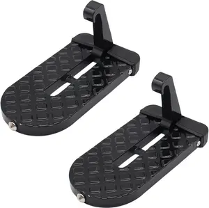 2-Piece Count SUV Roof Step Assist, Car Door Hook-On Foot Pedal for Rack Access | Universal for SUVs & Trucks