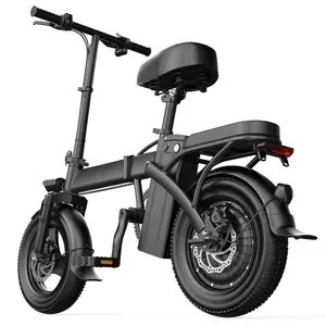 14inch Off-Road Folding Electric Bike Fat Tire 35km/h Foldable Ebike 48V 15Ah Brushless Motor Electronic for Commuting