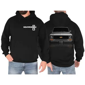 Square Body C10 Chevy Hoodie, Vintage Pickup Graphic Sweatshirt, Streetwear for Car Enthusiasts & Truck Fans